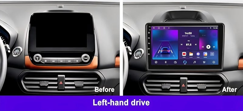 Vierex Android Car Stereo for Ford EcoSport 2018–2021 | 8-Core 8+128GB Android Screen with Wireless CarPlay & Android Auto | GPS Navigation, WiFi, Bluetooth, DSP, Touchscreen Multimedia Player - Image 2