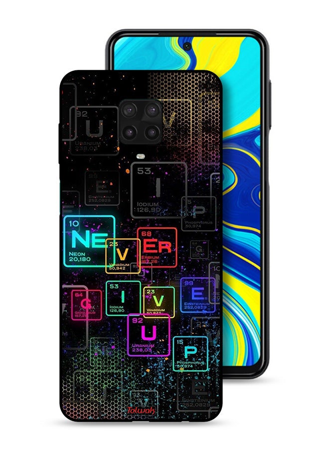 Tolwak Xiaomi Redmi Note 9 Pro Protective Case Cover Never Give Up Art - Image 1