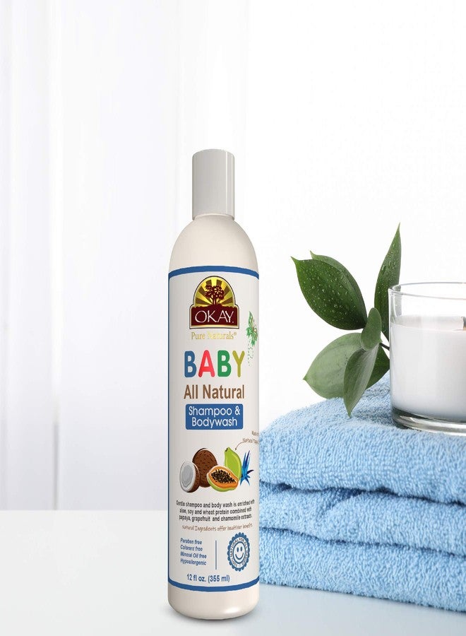 OKAY All Natural Baby Shampoo&Body Wash with Organic Ingredients Helps Gently Cleanse,Nourish,and Soften Baby's Skin And Hair Sulfate,Silicone,Paraben Free For All Skin&Hair Types Made in USA 12 oz - Image 4