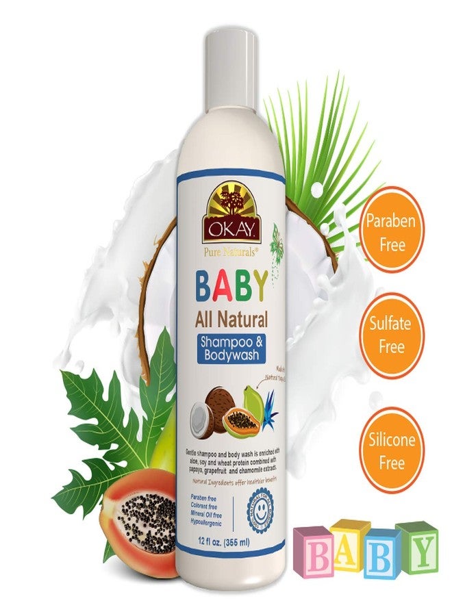 OKAY All Natural Baby Shampoo&Body Wash with Organic Ingredients Helps Gently Cleanse,Nourish,and Soften Baby's Skin And Hair Sulfate,Silicone,Paraben Free For All Skin&Hair Types Made in USA 12 oz - Image 5