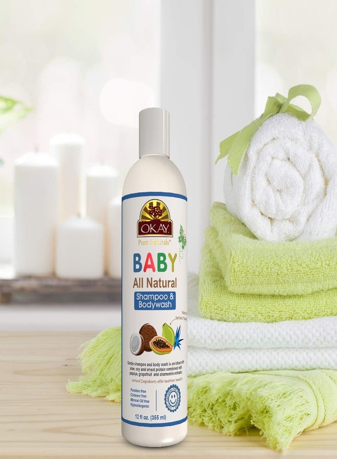 OKAY All Natural Baby Shampoo&Body Wash with Organic Ingredients Helps Gently Cleanse,Nourish,and Soften Baby's Skin And Hair Sulfate,Silicone,Paraben Free For All Skin&Hair Types Made in USA 12 oz - Image 3