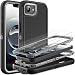 YKHJKLEC for iPhone 16e Case Military Grade 3 in 1 Heavy Duty ShockproofDrop ProofDust Proof Case with 2Pcs Tempered Glass Screen Protector BlackGrey - Image 2