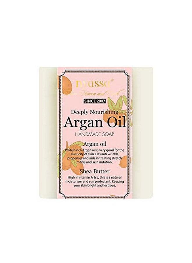 Nyassa Argan Oil Handmade Soap 150 Gm With Natural Ingredients Like Pure Moroccan Argan Oil Known As The Miracle Oil Shea Butter And Pine Essential Oil. Deeply Nourishing. No Paraben Cruelty Free  - Image 1