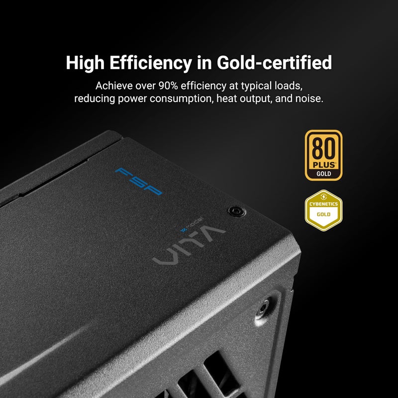 FSP VITA GM 1000W Power Supply, 80 Plus Gold, ATX 3.1/PCIe 5.1, Full Modular, 10 Year Warranty (VITA-1000GM) - Image 2