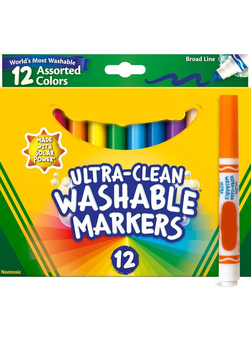 general Ultra Clean Washable Markers Broad Line 12 colors - Image 1
