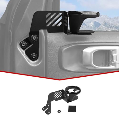 JeCar حامل أكواب JeCar لجانب الباب الأمامي الأيمن يناسب جيب رانجلر JL JLU 2018-2023 وشاحنة Gladiator JT - Image 1