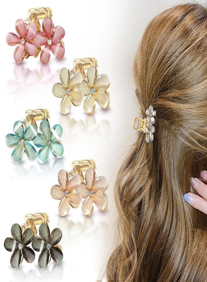 KARDIFF Flower clips for women- flower clutcher for women hair- floral clip- fancy clips- fancy clutcher- korean for hair- korean clutcher random colours) 6PC - Image 2