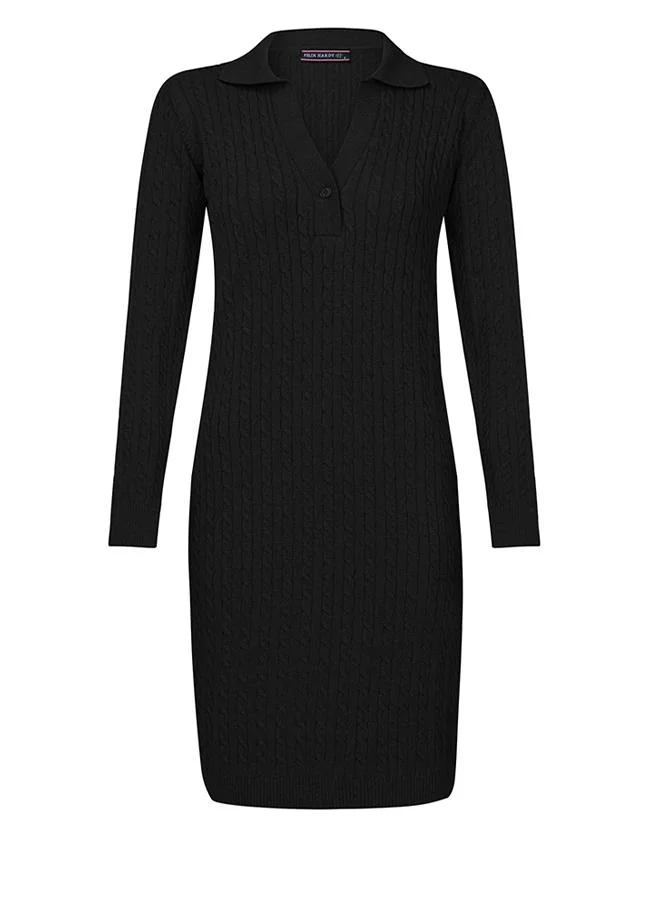 فيليكس هاردي Long Sleeve Cable Knit Dress