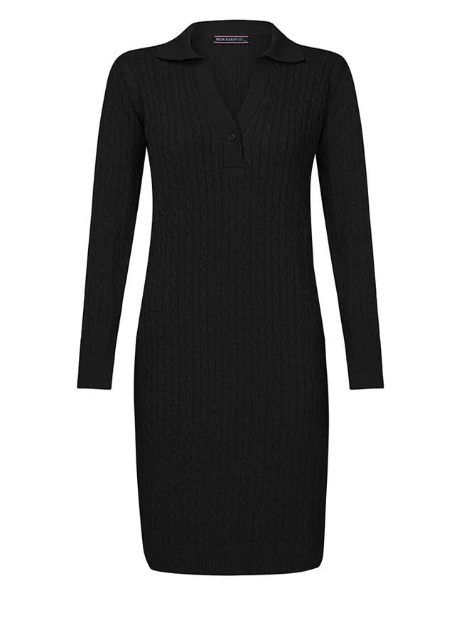 Long Sleeve Cable Knit Dress