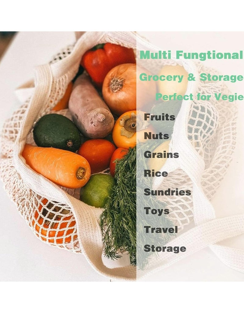 أوزيغالور 3 عبوات من أكياس التسوق الشبكية القابلة لإعادة الاستخدام لتخزين الفاكهة والخضروات - Image 4