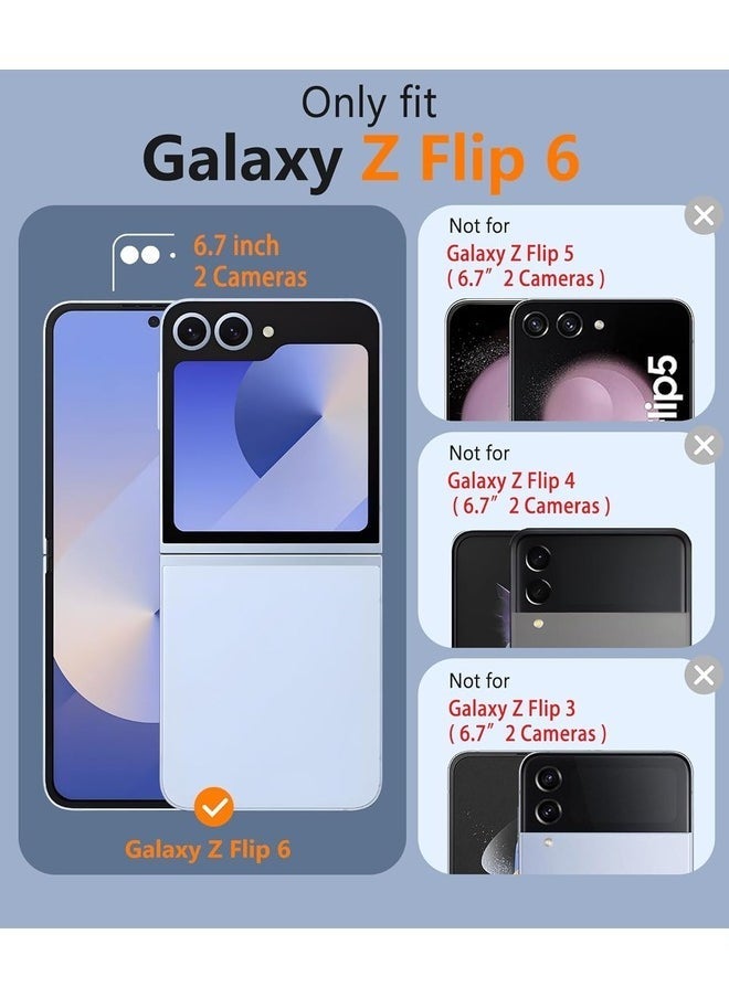 Raxoom Samsung Galaxy Z Flip 6 2024 Case â€“ Slim Transparent Hard PC Shell, Anti-Yellowing, Wireless Charging Compatible - Image 2