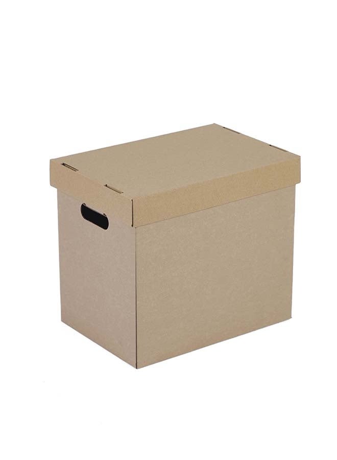 Noon East 10 Pack Cardboard Storage Box with built-in handle and Lid - Heavy duty Storage for Office, Home, and Moving Needs, 100% recyclable,3 Ply - 36 x 25 x 32 cm - Image 3