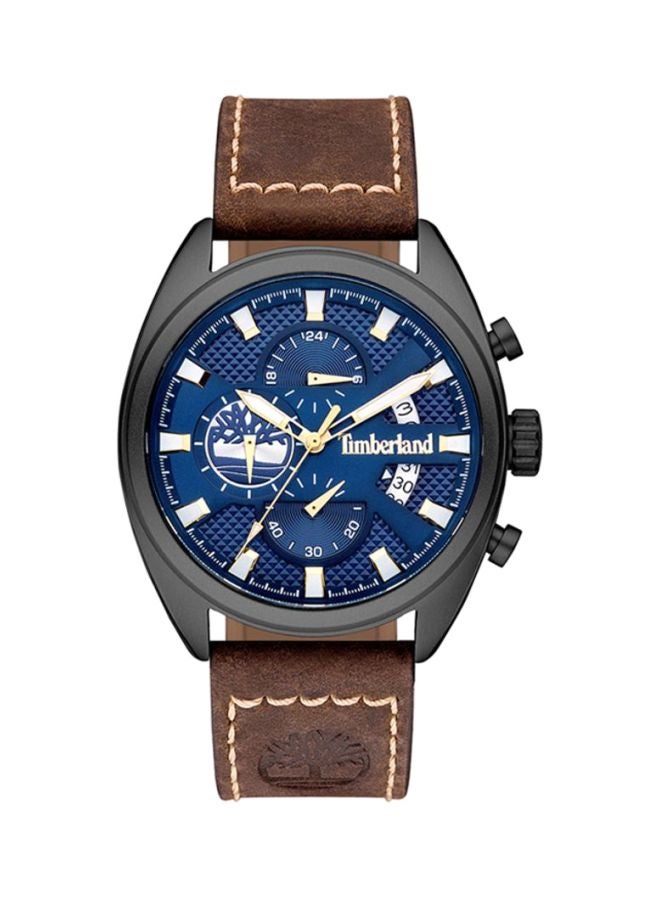 Timberland Men Seabrook Round Shape Leather Band Chronograph Wrist Watch 45 mm - Brown - TBL15640JLU-03 - Image 1