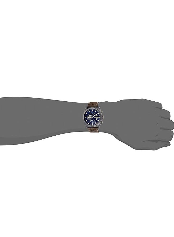 Timberland Men Seabrook Round Shape Leather Band Chronograph Wrist Watch 45 mm - Brown - TBL15640JLU-03 - Image 4