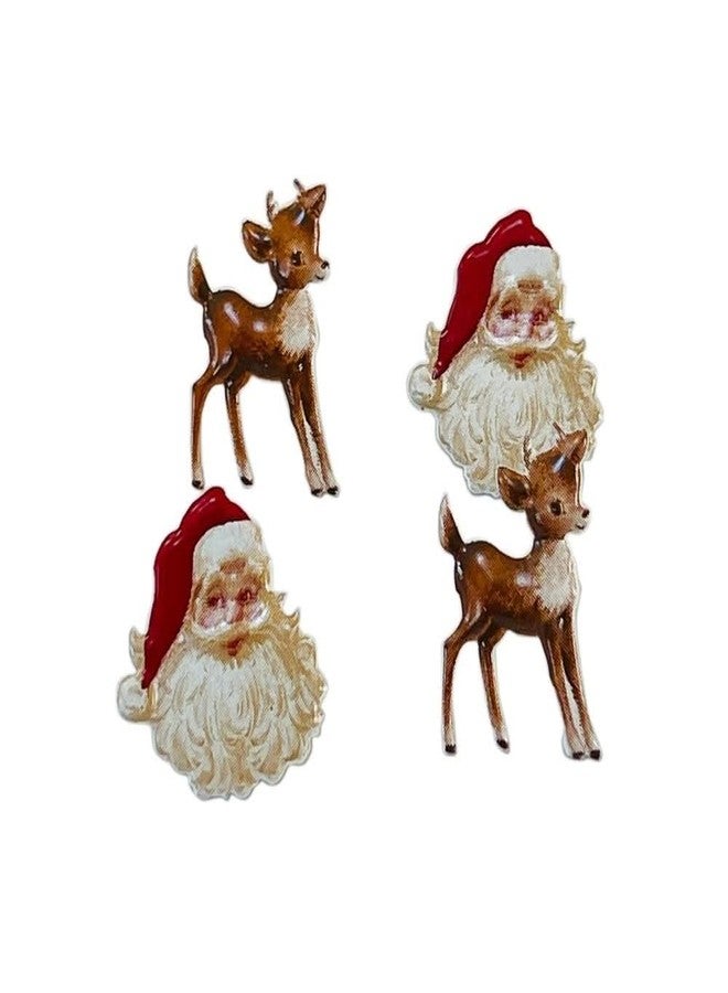 EYELET OUTLET LLC Santa & Deer Eyelet Outlet Shape Brads 12/Pkg