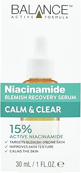 Balance Active Formula Niacinamide Blemish Recovery Serum 15 Niacinamide for Clear Skin Blemish Reduction Lightweight NonSticky Refines Texture 30ml - Image 1