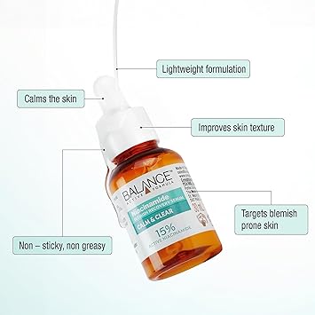 Balance Active Formula Niacinamide Blemish Recovery Serum 15 Niacinamide for Clear Skin Blemish Reduction Lightweight NonSticky Refines Texture 30ml - Image 3