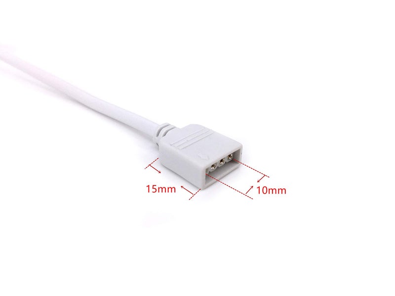 HUALAND 15pcs White 0.3M 0.98ft 4 Color RGB Extension Cable LED Strip Connector LED Connector，RGB Extender，led Strip Jumper， for SMD 5050 3528 2835 RGB LED Light Strip - Image 3