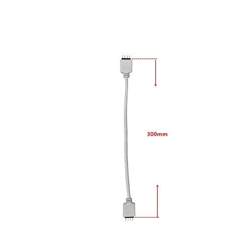 HUALAND 15pcs White 0.3M 0.98ft 4 Color RGB Extension Cable LED Strip Connector LED Connector，RGB Extender，led Strip Jumper， for SMD 5050 3528 2835 RGB LED Light Strip - Image 2