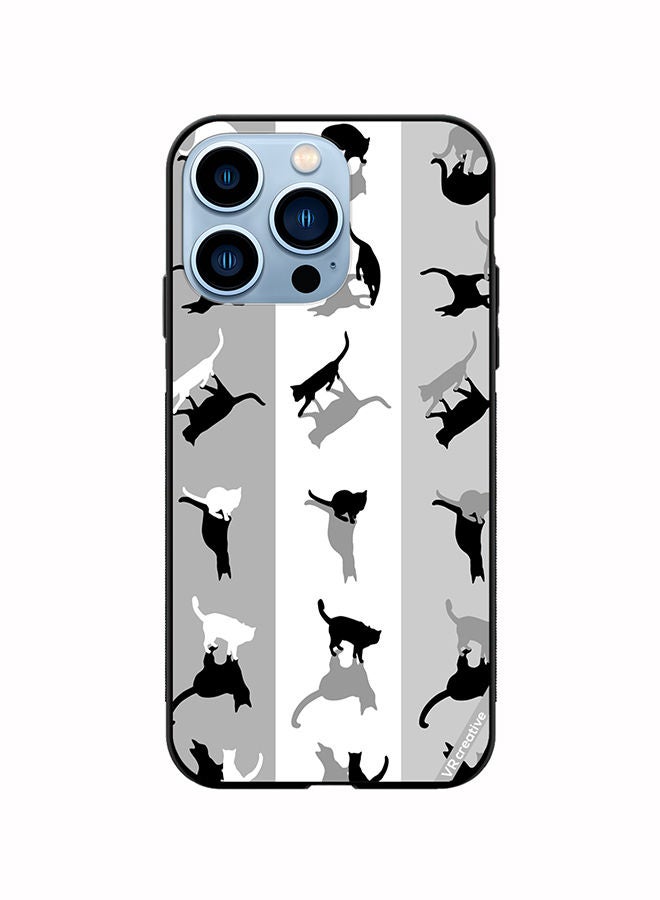 VR CREATIVE Protective Case Cover For Apple iPhone 14 Pro Max Cats Spook Design Multicolour - Image 1