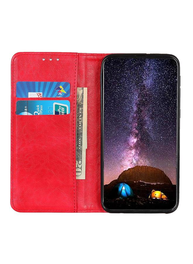 S-TOP Case For Samsung Galaxy A73 5G Magnetic Crazy Horse Texture Horizontal Flip Leather Phone Case - Image 5