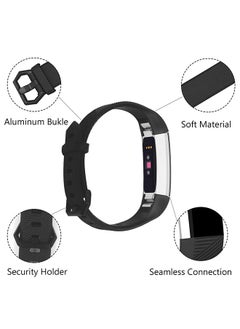 Beyond 2 Pcs Fitbit Alta HR/Fitbit Alta Bands Strap, Breathable Silicone Sport Wristbands, Replacement Fitness Tracker Bracelet Accessories (Black+Purple)  - Image 3