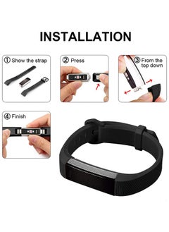 Beyond 2 Pcs Fitbit Alta HR/Fitbit Alta Bands Strap, Breathable Silicone Sport Wristbands, Replacement Fitness Tracker Bracelet Accessories (Black+Purple)  - Image 5