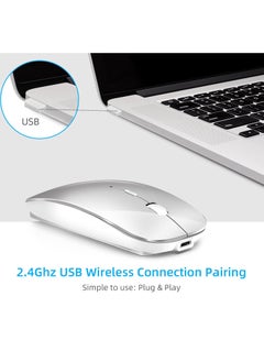 Generic Wireless Silent Mouse Rechargeable - 3 Adjustable DPI  - Portable Small Size - Wireless Range 10M  - Image 5