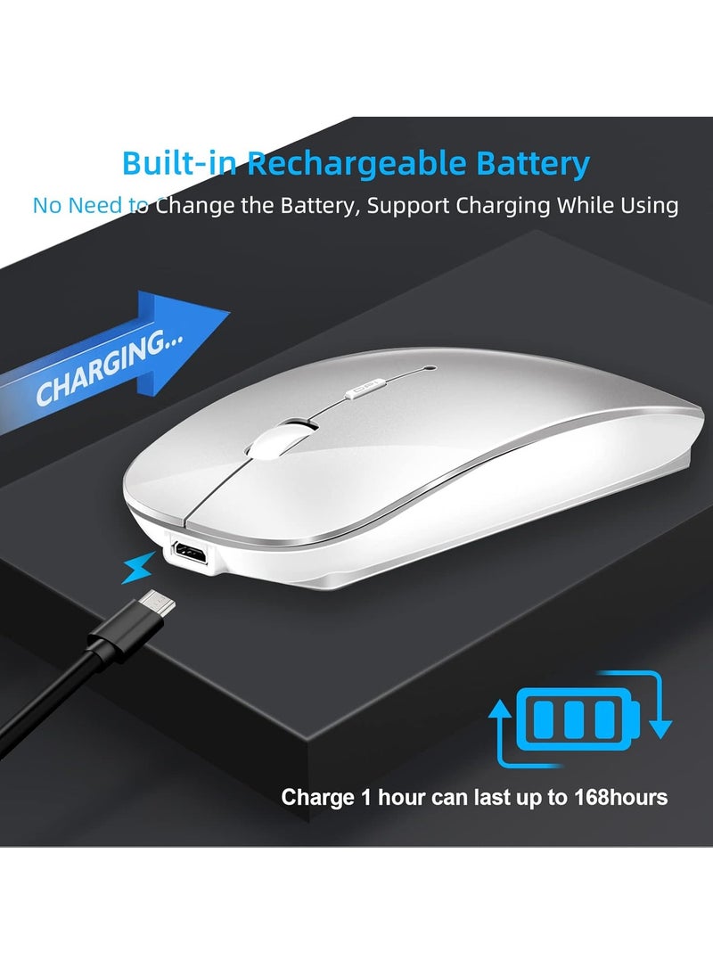 Generic - Wireless Silent Mouse Rechargeable - 3 Adjustable DPI  - Portable Small Size - Wireless Range 10M - Image 1