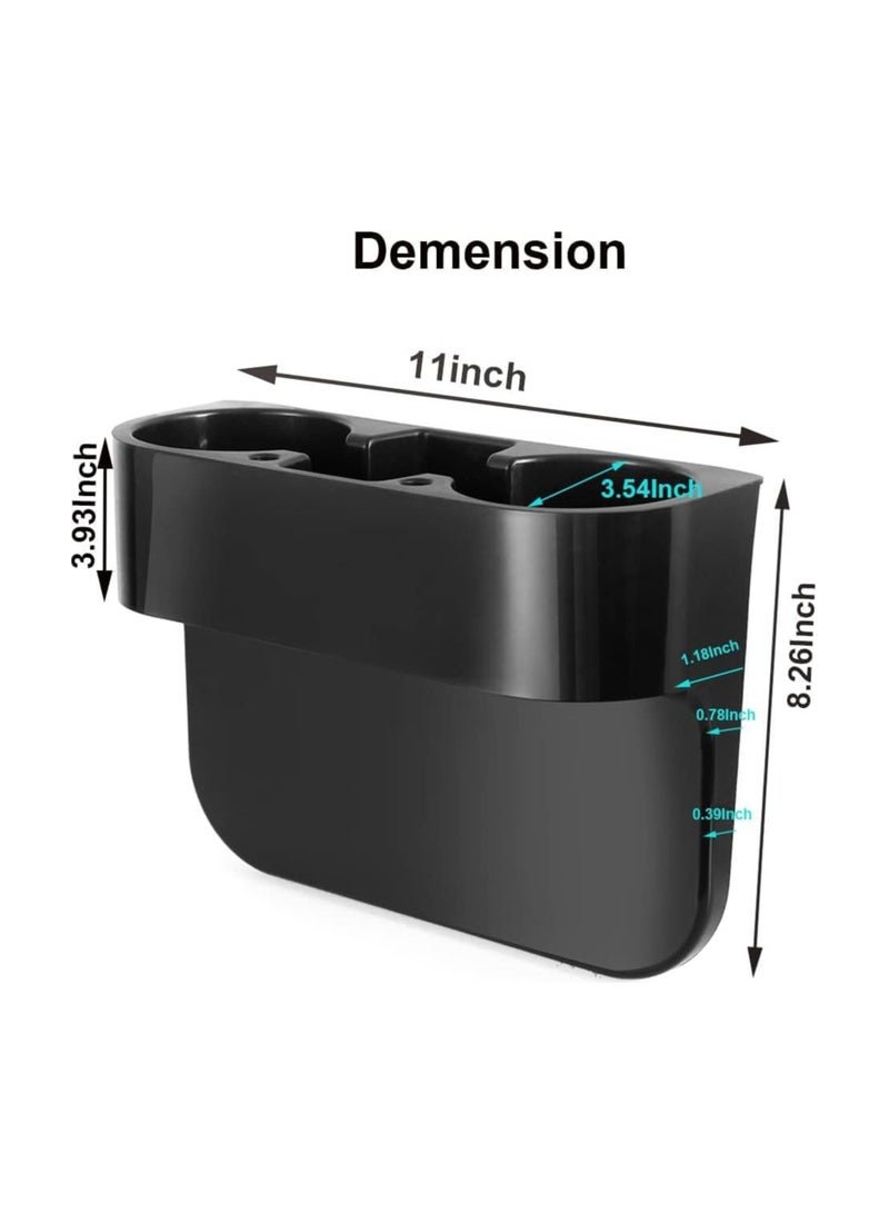 Car Cup Holder, 2Pcs Seat Cup Cell Phone Drinks Holder with Car Mesh Organizer - Image 3