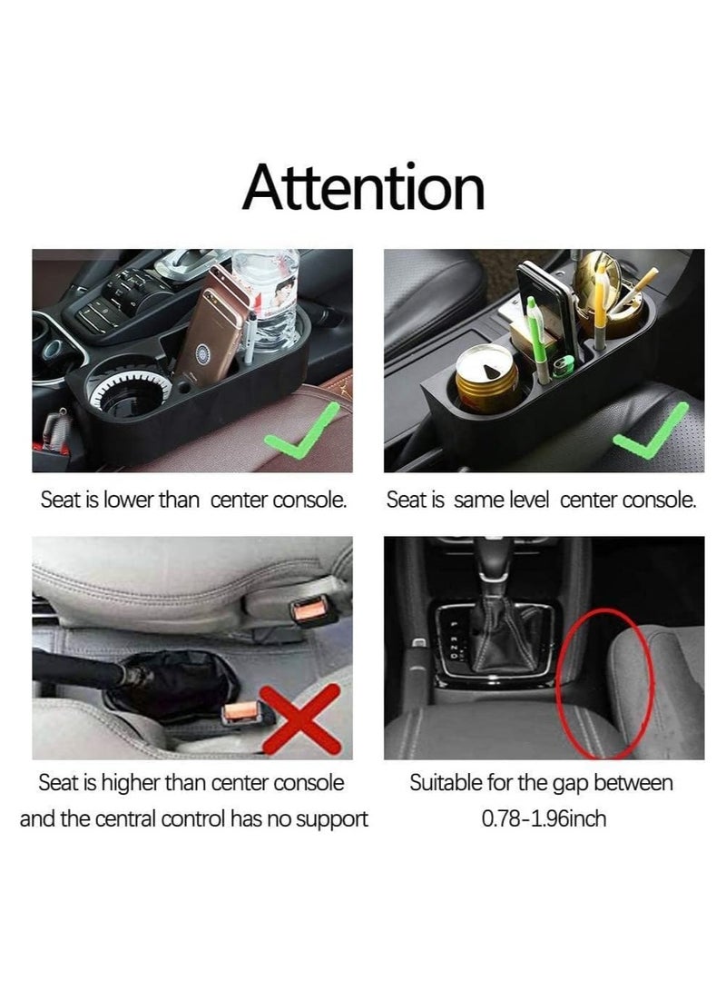 Car Cup Holder, 2Pcs Seat Cup Cell Phone Drinks Holder with Car Mesh Organizer - Image 5