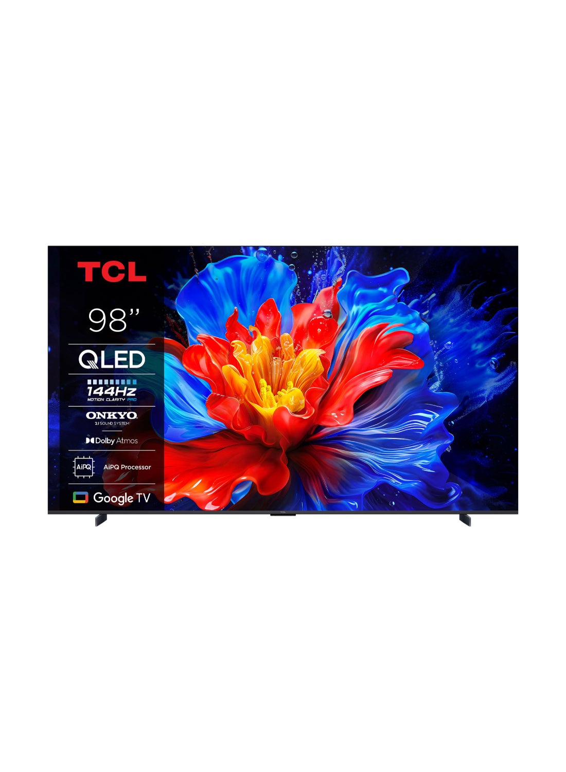98-Inch P8K QLED 4K UHD Smart TV | Google TV, 144Hz, HDR10+, AiPQ Pro Processor, ONKYO 2.1 Audio, Dolby Atmos, DTS Virtual:X, Slim Uni-body (2025 Model) 98P8K Black
