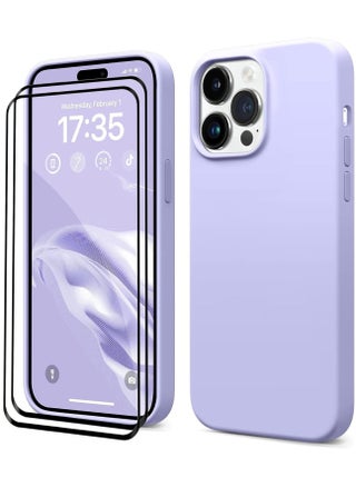 Compatible with iPhone 15 Pro Case with 9H Tempered Glass Screen Protector, Premium Liquid Silicone Shockproof Protective Case Slim Phone Cover (Purple) - pzsku/ZD009BDA197AFC5FDB5D9Z/45/_/1737862722/37a039dc-d3fd-4dda-b8bf-ac6618e70d1a