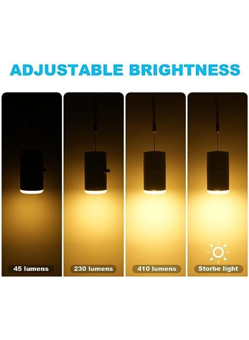 SYOSI Electric Mini Air Pump, Portable Air Pump with 5 Nozzles Camping Light, 1360mAh Battery USB Rechargeable, Quick-Fill Deflate & Inflate Pump for AirBed Pump, Swimming Pool Camping Accessories - Image 5