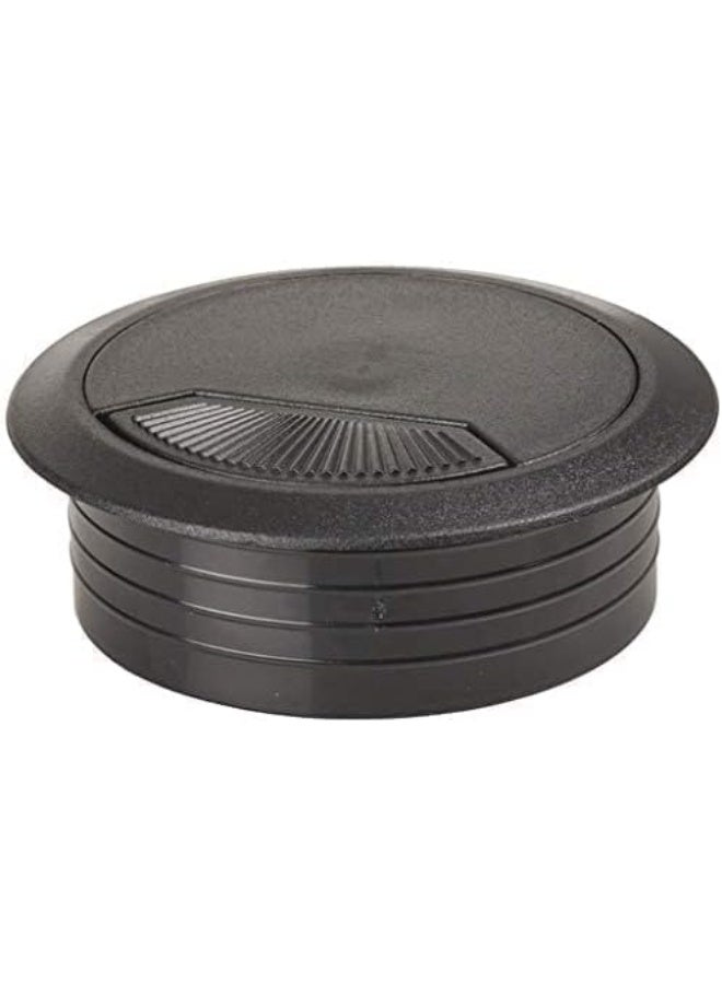 Royal Apex Royal Apex Plastic Grommet Computer Cable Tidy Desk Table PC Outlet Wire Cover Pack Of 3(80MM, Black)  - Image 2