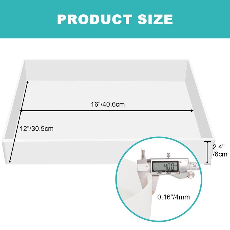 Sntieecr Large Rectangle Resin Table Molds, 16 x 12 x 2.4 Inch Charcuterie Board Resin Mold, Epoxy Table Mold for Tray Board, River Coffee Table, DIY Art Home Decoration - Image 2