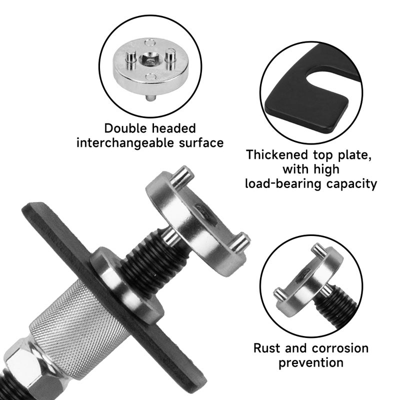 Alieemo Car Disc Brake Caliper Piston Rewind Tool, 3pcs/Set Brake Piston Wind Back Tool, Auto Rear Brake Pad Wind Back Right Handle Tool, Universal for RV, SUV, Truck - Image 3