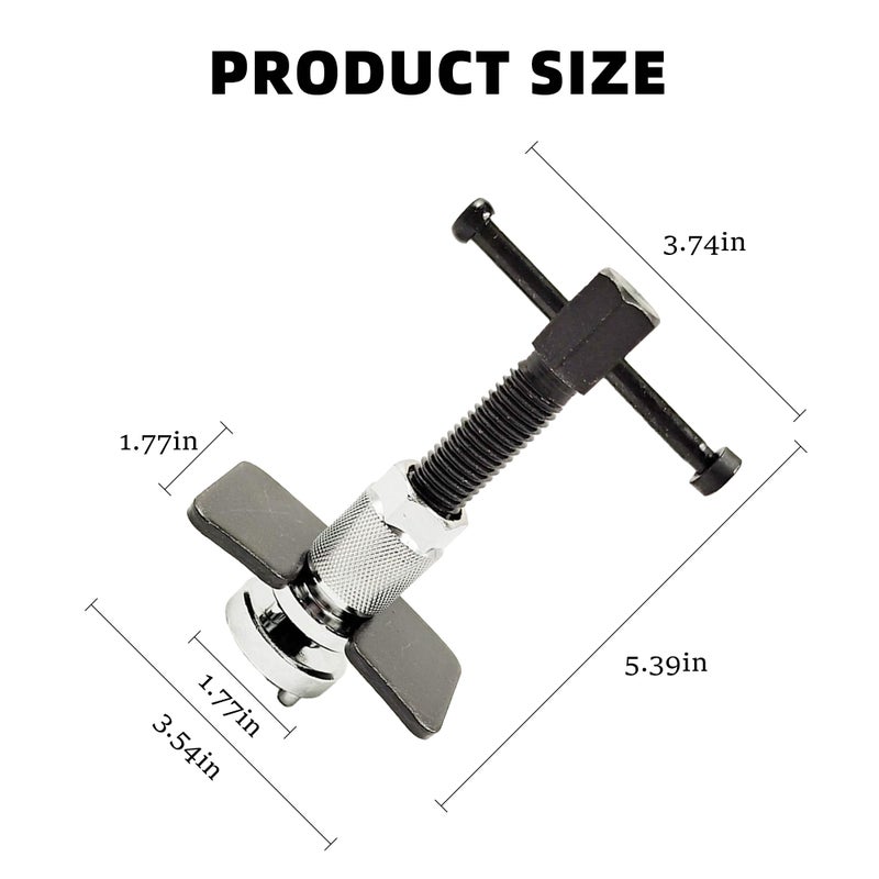 Alieemo Car Disc Brake Caliper Piston Rewind Tool, 3pcs/Set Brake Piston Wind Back Tool, Auto Rear Brake Pad Wind Back Right Handle Tool, Universal for RV, SUV, Truck - Image 2