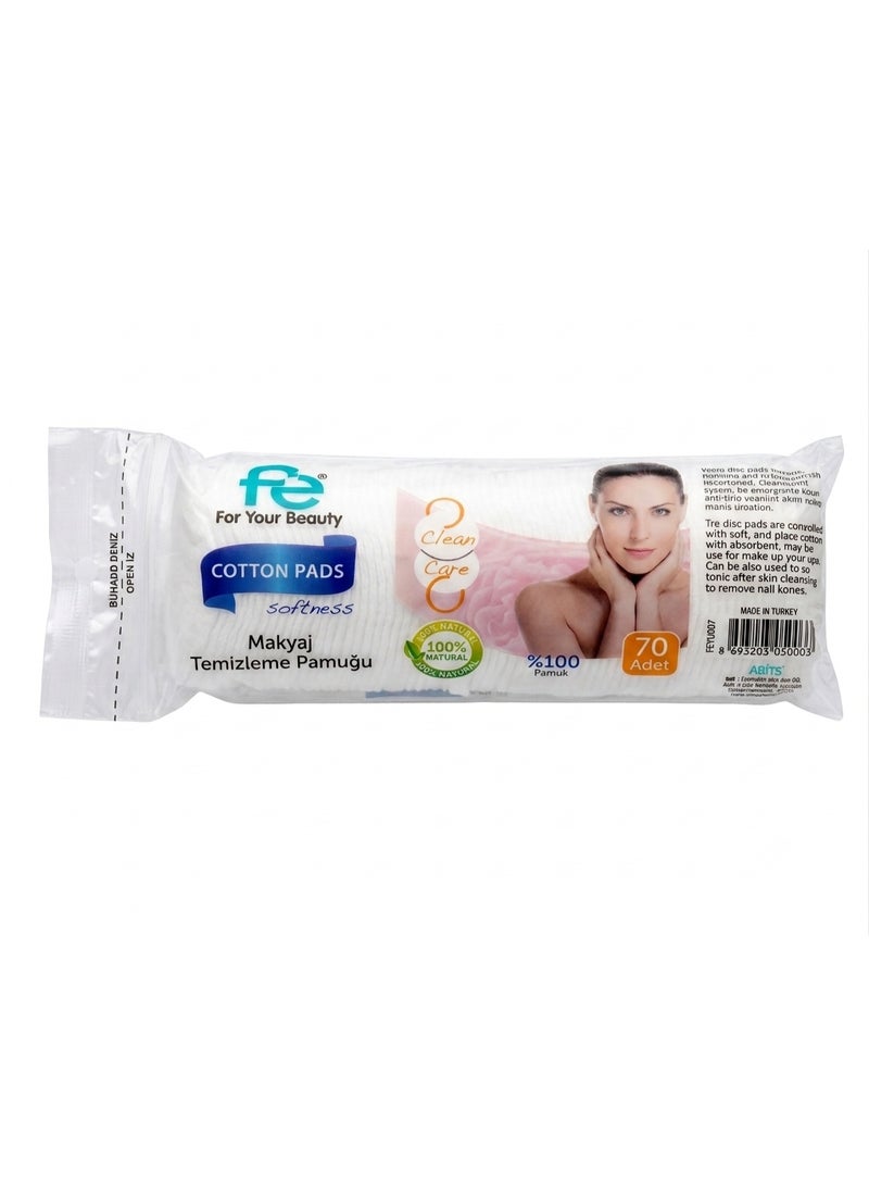 Fe cotton pads softness for Make-up 70 Pcs