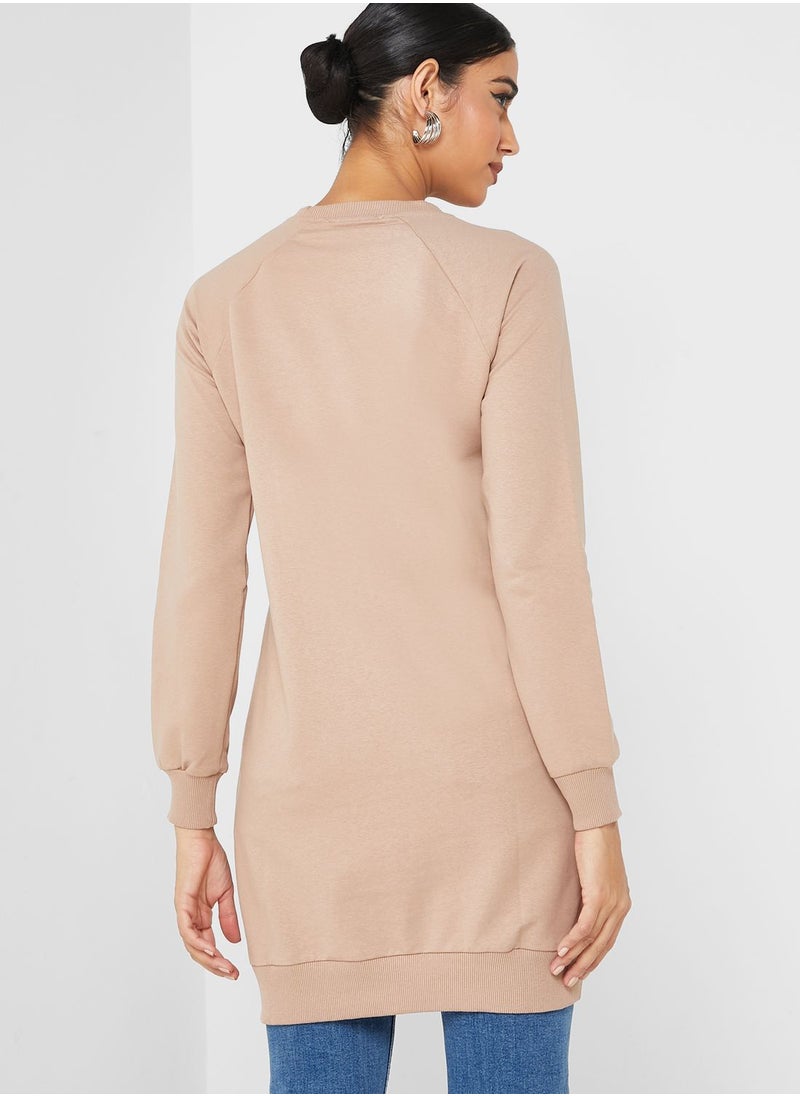 Refka by modanisa - Crew Neck Sweatshirt - Image 1