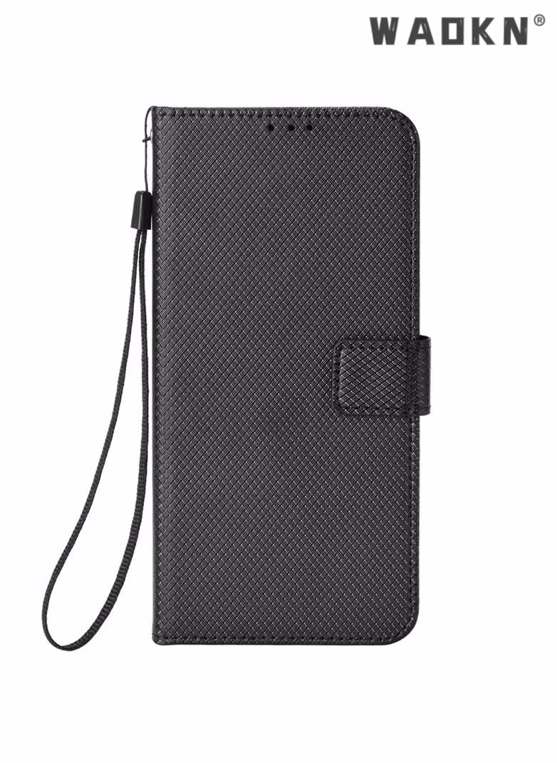 WAOKN Flip Wallet Phone Cover Case for Honor X9b 5G Leather Case Compatible with Honor x9b Case,Flip Cowhide PU Leather Wallet Cover, Card Holder Leather Protective Phone Case (Black)  - Image 4