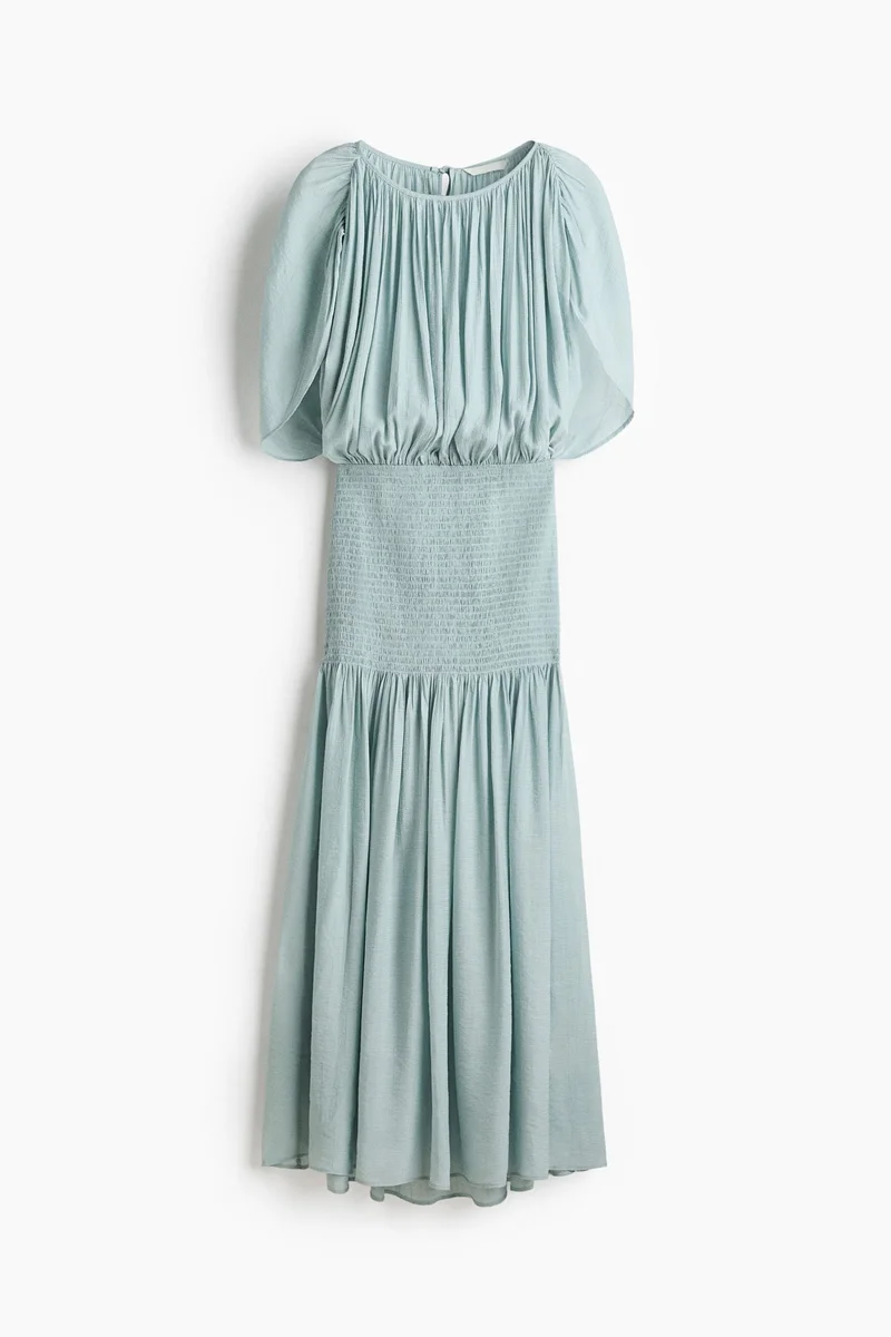 H&M Smocked cape-detail dress