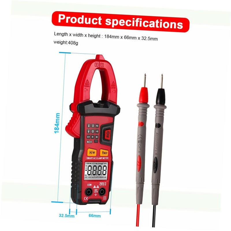 Auto Range Digital Clamp Multimeter Voltage Tester AC DC Ammeter Low Impedance Compact Professional - Image 3