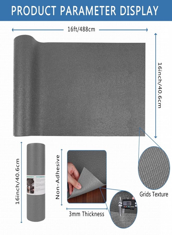 HooTown Foam Toolbox Liner Drawer Mat 1/8 Inch Thick X 16 Inch Wide X 16 Ft Long Gray, No Slip for Protecting Cabinet, Garage, Cart, Tool Box - Image 2