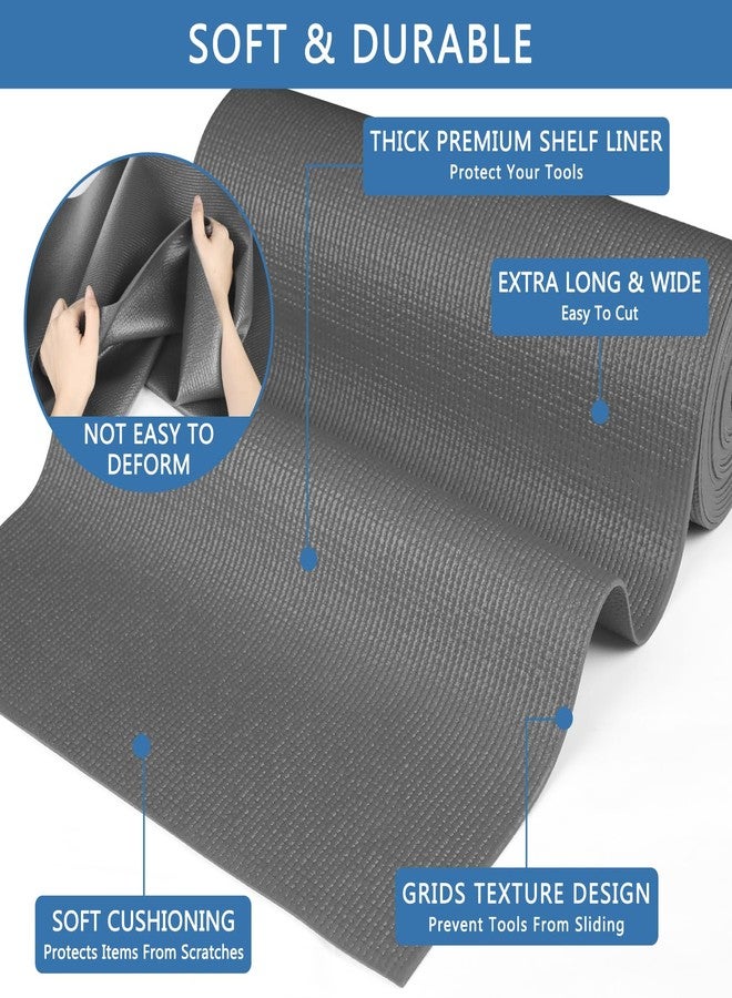 HooTown Foam Toolbox Liner Drawer Mat 1/8 Inch Thick X 16 Inch Wide X 16 Ft Long Gray, No Slip for Protecting Cabinet, Garage, Cart, Tool Box - Image 3
