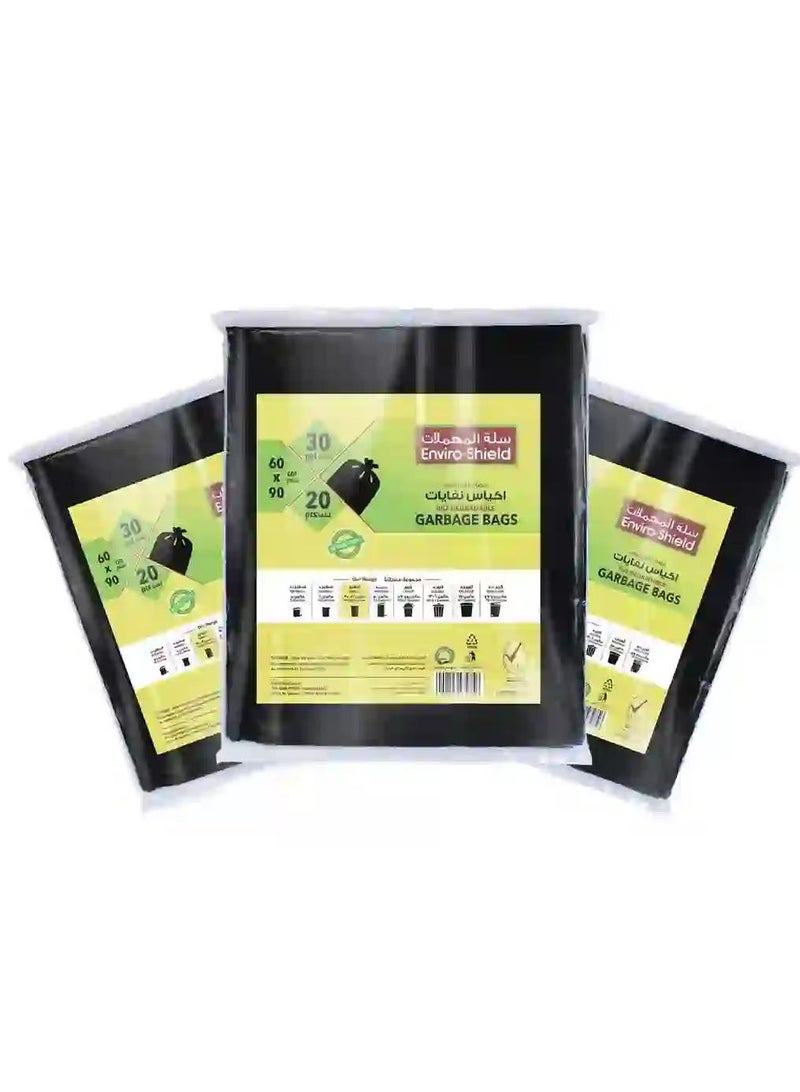 Plastic Trash Bag Flat 115L 60PCS