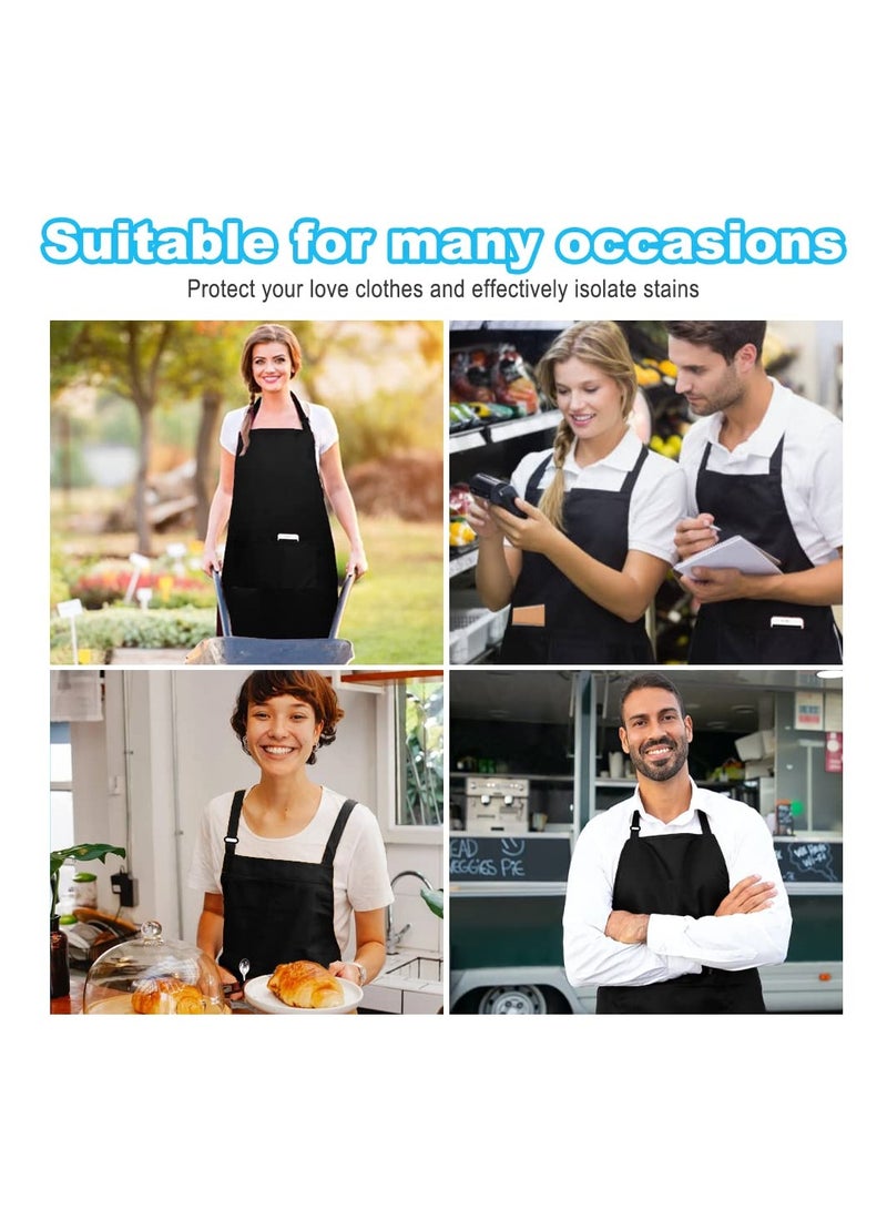 SYOSI مئزر الطهاة للرجال والنساء، مآزر بيبل سوداء عالية الجودة مقاومة للماء والزيت مئزر الطهاة مآزر بيبل صفراء مئزر المطبخ عالية الجودة مآزر بيبل احترافية لمهني الطهاة للطهي - Image 2