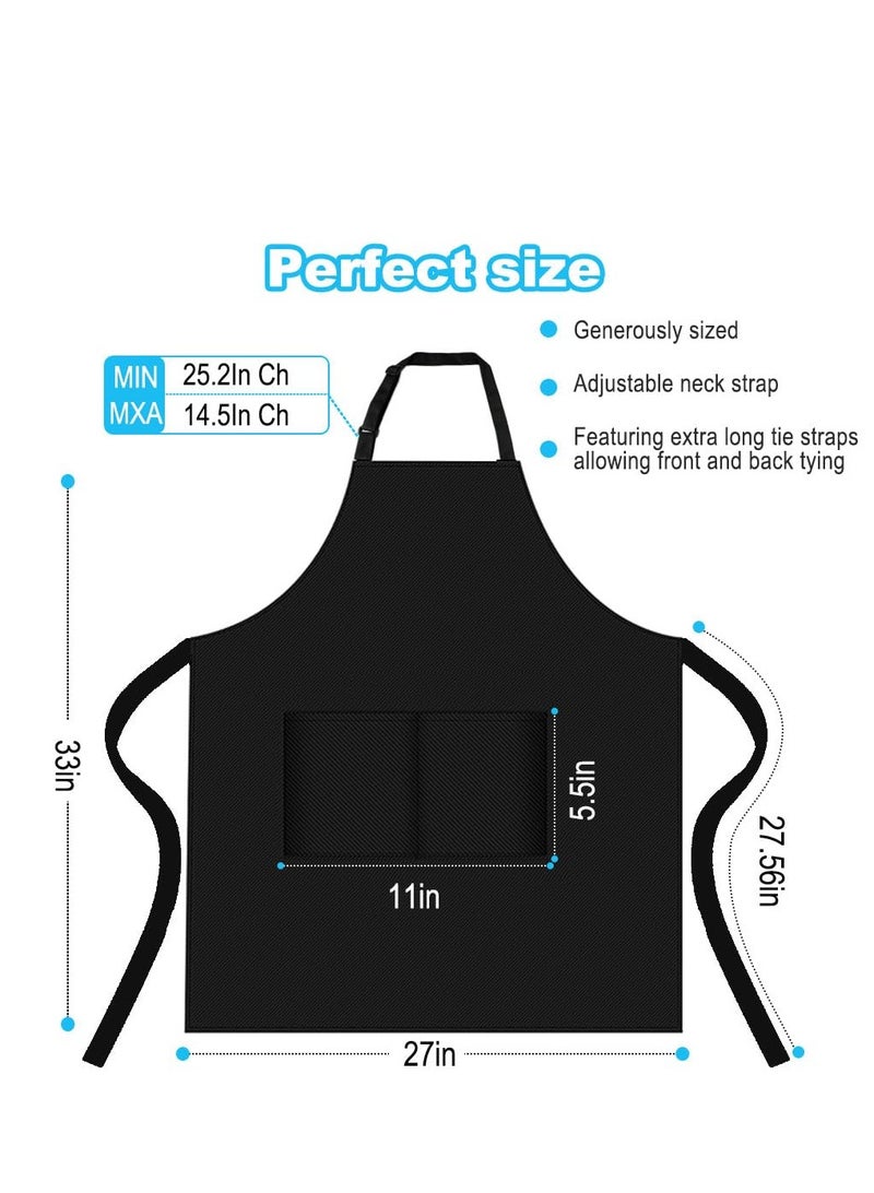 SYOSI مئزر الطهاة للرجال والنساء، مآزر بيبل سوداء عالية الجودة مقاومة للماء والزيت مئزر الطهاة مآزر بيبل صفراء مئزر المطبخ عالية الجودة مآزر بيبل احترافية لمهني الطهاة للطهي - Image 4