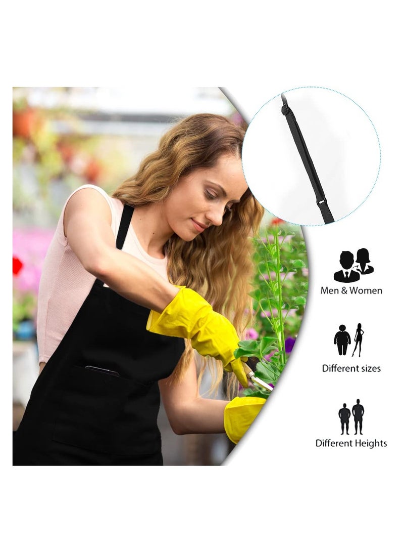 SYOSI مئزر الطهاة للرجال والنساء، مآزر بيبل سوداء عالية الجودة مقاومة للماء والزيت مئزر الطهاة مآزر بيبل صفراء مئزر المطبخ عالية الجودة مآزر بيبل احترافية لمهني الطهاة للطهي - Image 5