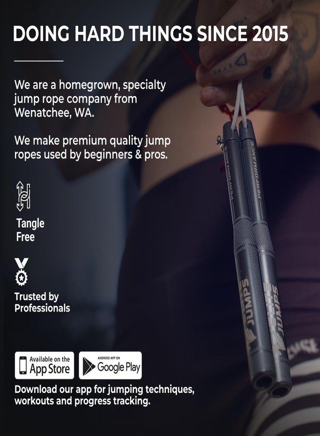 Elite Jumps Sports Performance Jump Rope Bundle - High Performance Speed Rope for Workouts - Aluminium 6.5" Long Handles - Skip Rope for Fitness Aerobic Exercise & Cardio Training - Image 5